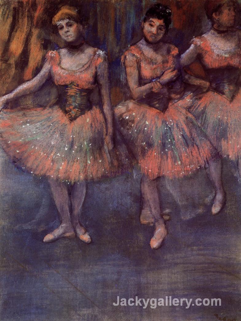 Three Dancers before Exercise by Edgar Degas paintings reproduction